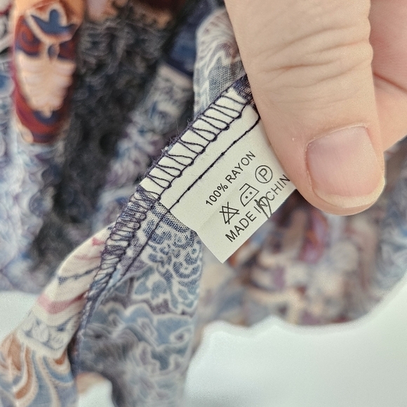 Jaase Endless Summer Open-Back Halter-Neck Boho Mini Dress size M - Picture 9 of 11